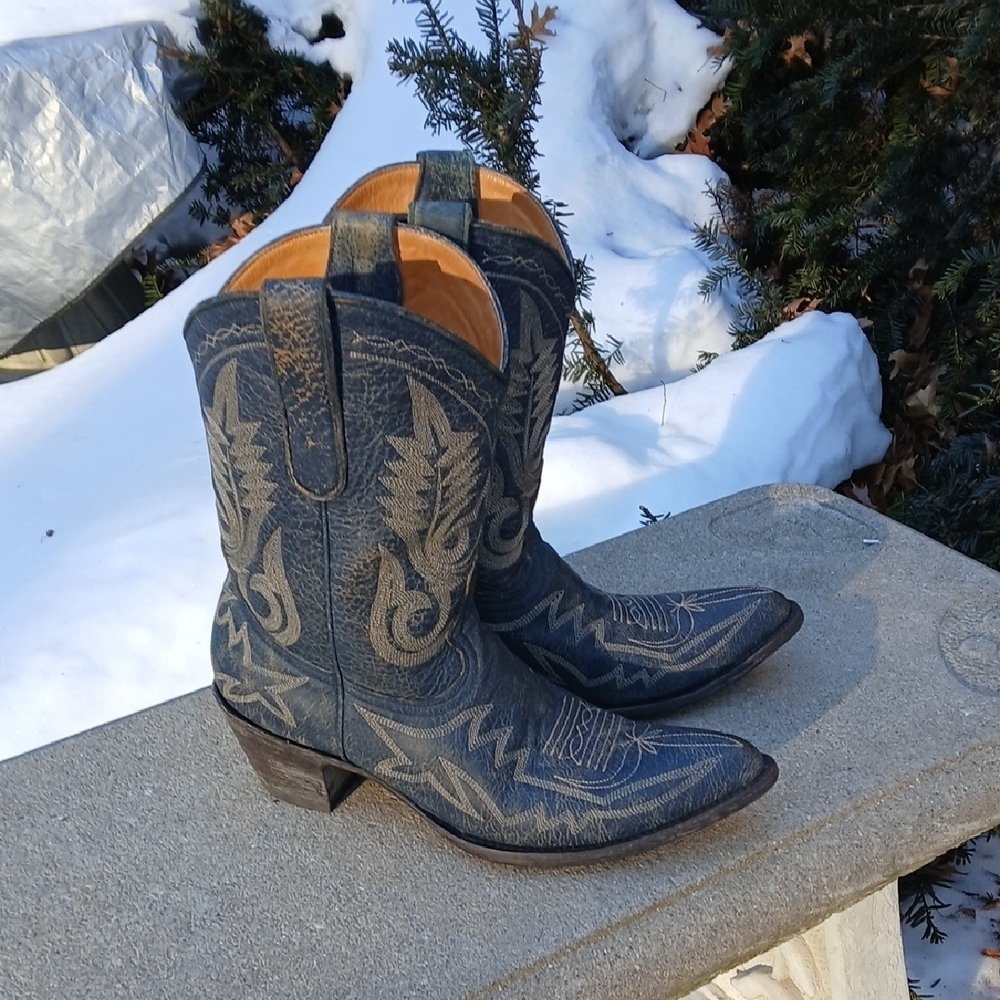 Old Gringo Distressed Blue Boot Sz 9.5B